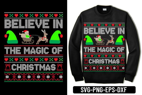 Christmas Ugly Graphics for T-Shirt Designs & Local Branding