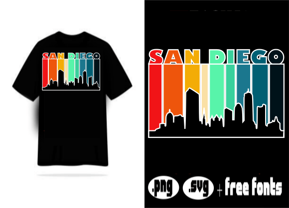 Crafting with Retro Vintage Sunset San Diego Graphics