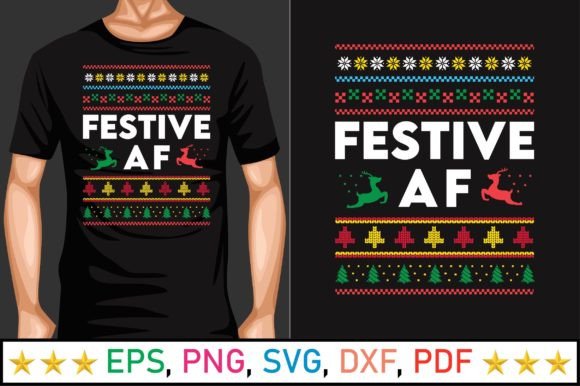 Evaluating the Festive AF Typography Christmas Design Asset for Graphics & T-Shirt Designs