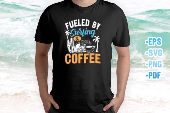 Fueled by Surfing and Coffee Graphic for Lifestyle Blogs
