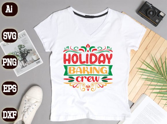 Holiday Baking Crew335: A Festive Graphic for T-Shirt Designs and Marketing