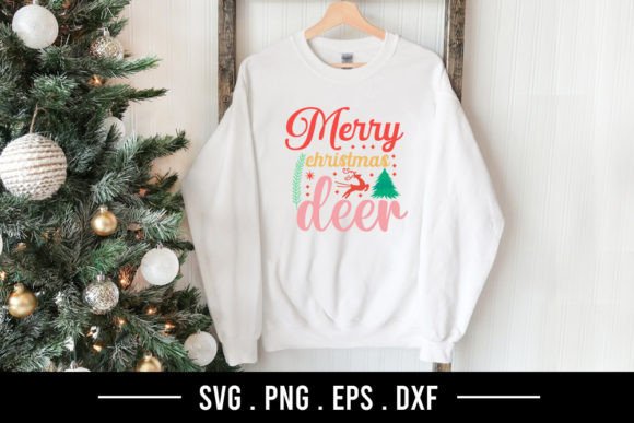 Merry Christmas Deer Graphics for Festive T-Shirt Designs