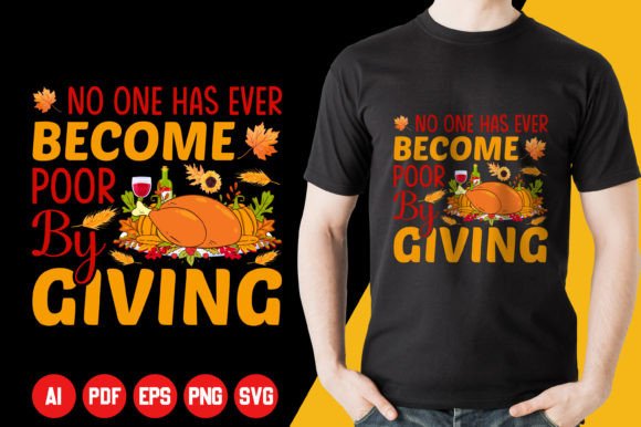 No One Has Ever Become Poor by Giving: A Versatile Graphic for T-Shirt Designs & Brand Storytelling