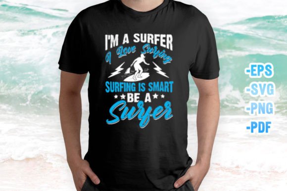 Surfer Graphics for T-Shirts and Creative Projects